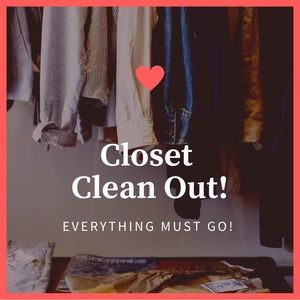 Closet clean out. Everything must go. Reasonable offers accepted.